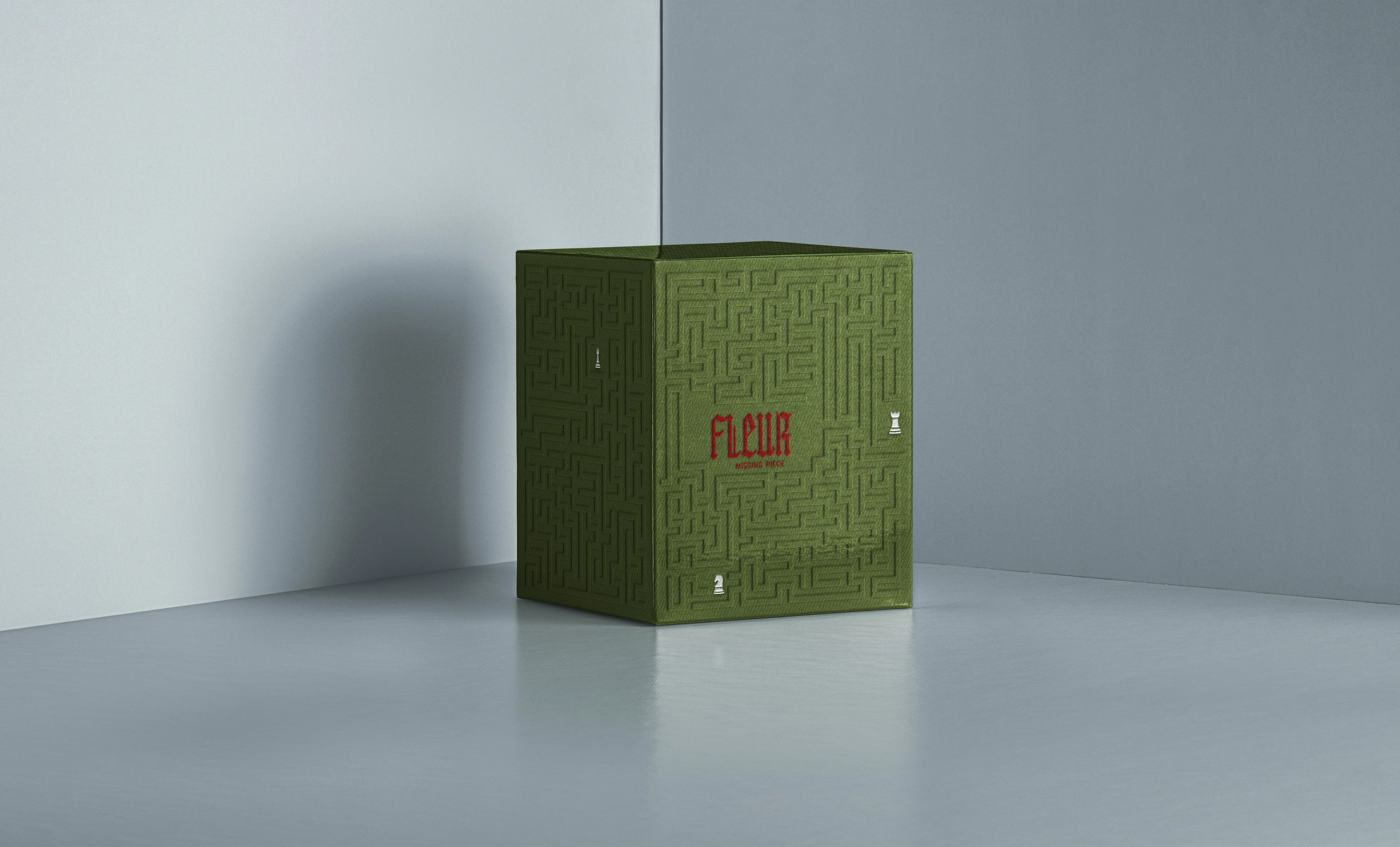 green embossed box